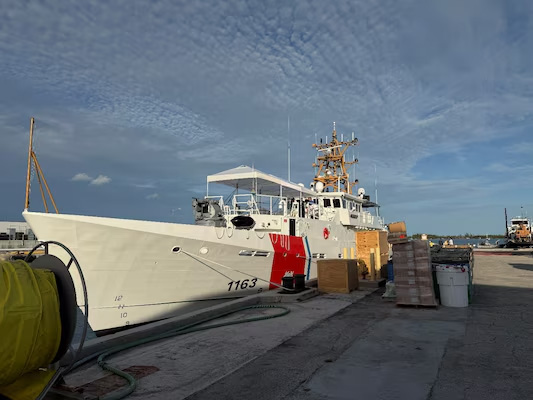 Photo of Coast Guard Cutter Jeffrey Palazzo docked in Key West Florida